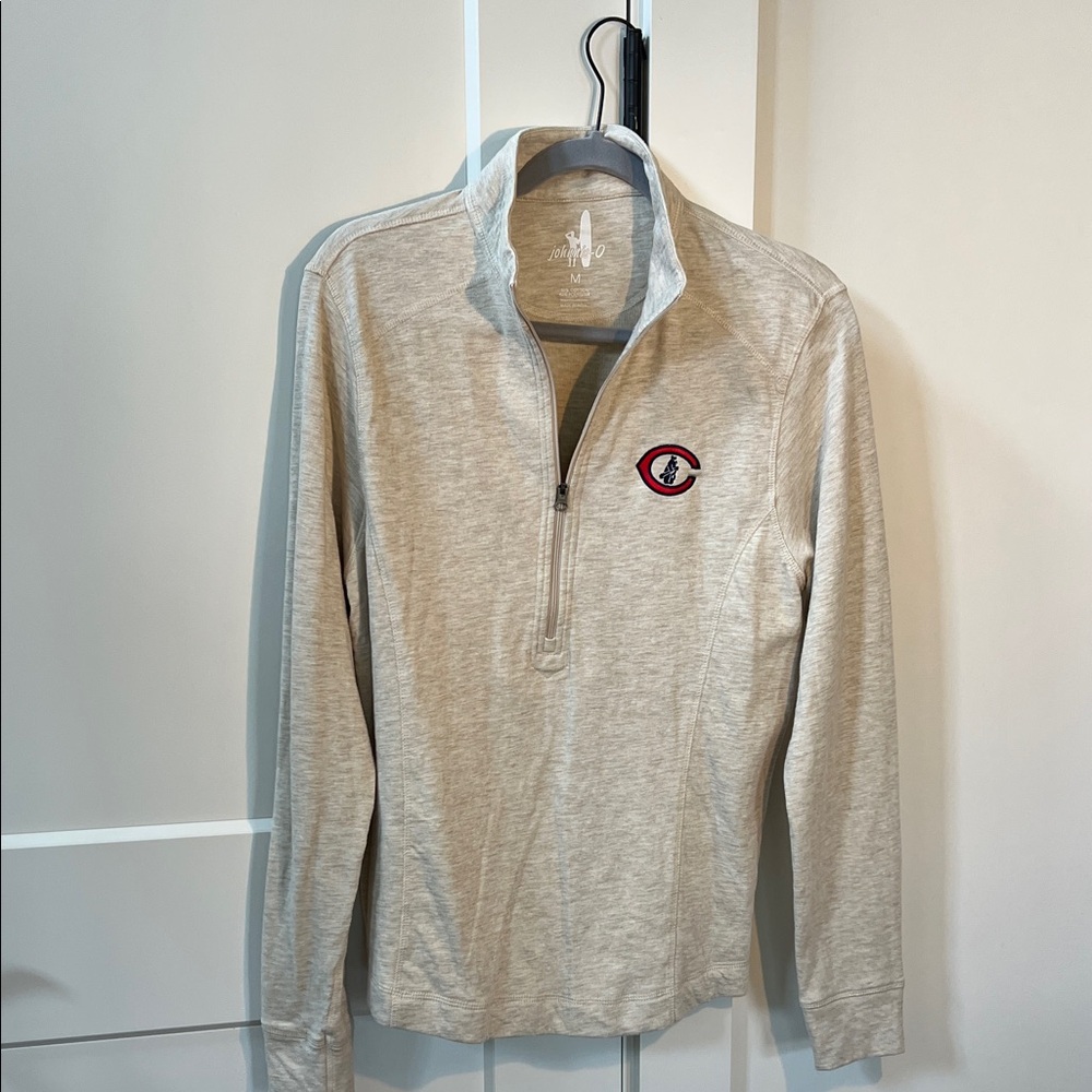 Women's Chicago Bears Light Heather Gray Half-Zip Pullover Top